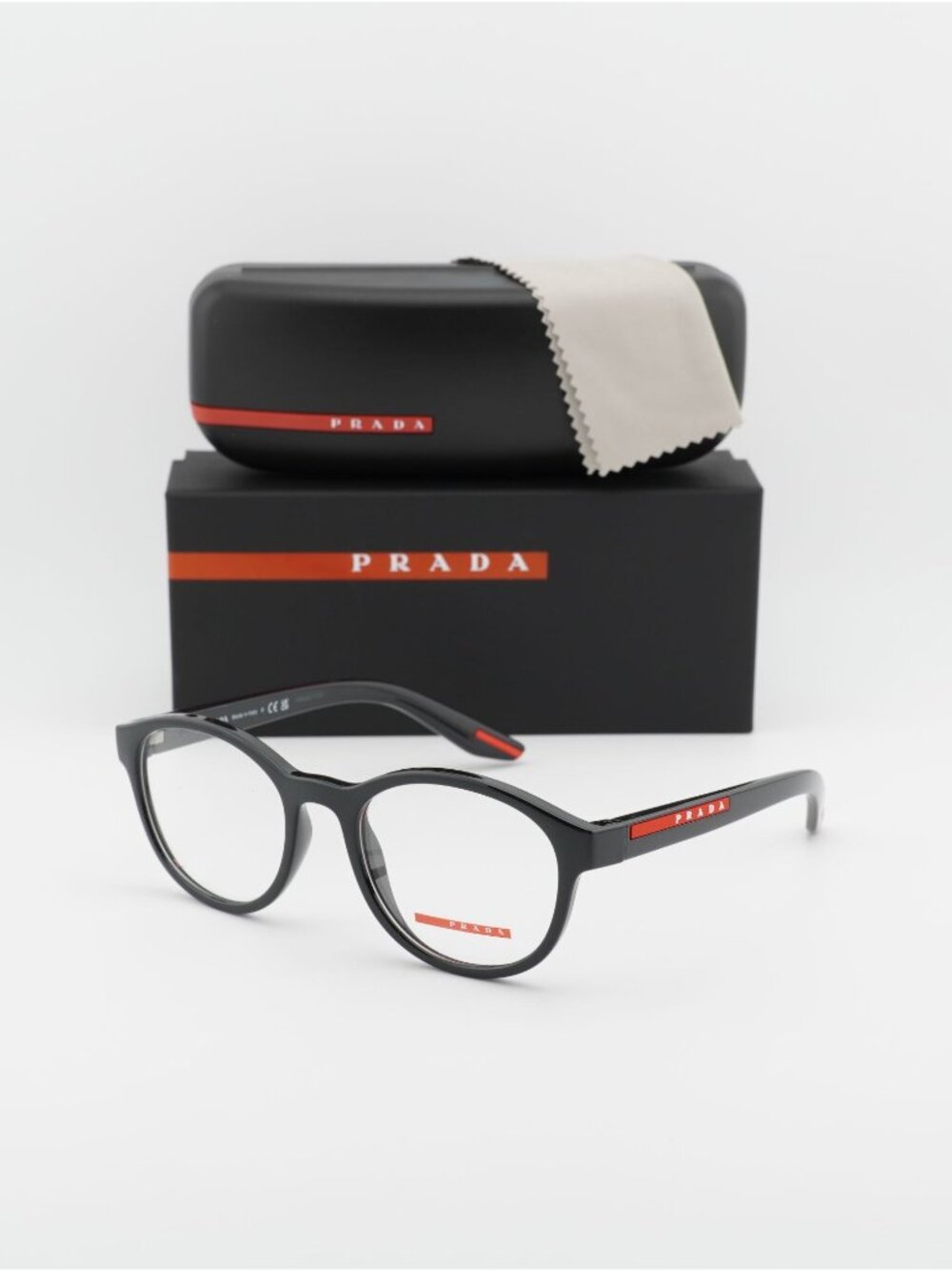 Prada Sport PS07PV 1AB1O1 Round Eyeglasses - Black 53mm